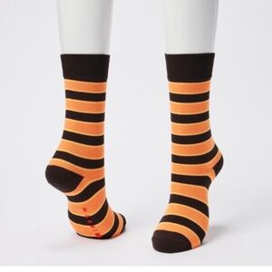 Uniqlo x Marni Cashmere Black and Orange Striped Gloves One Size